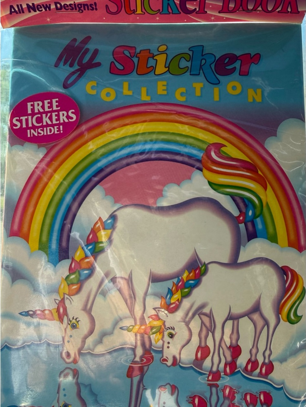 Lisa Frank My Sticker Collection Rainbow Unicorn Sticker Book Vintage
